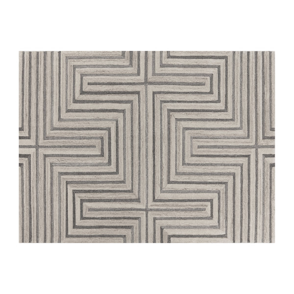 Oslow Hand Tufted Rug - Beige / Grey - 9' X 12'