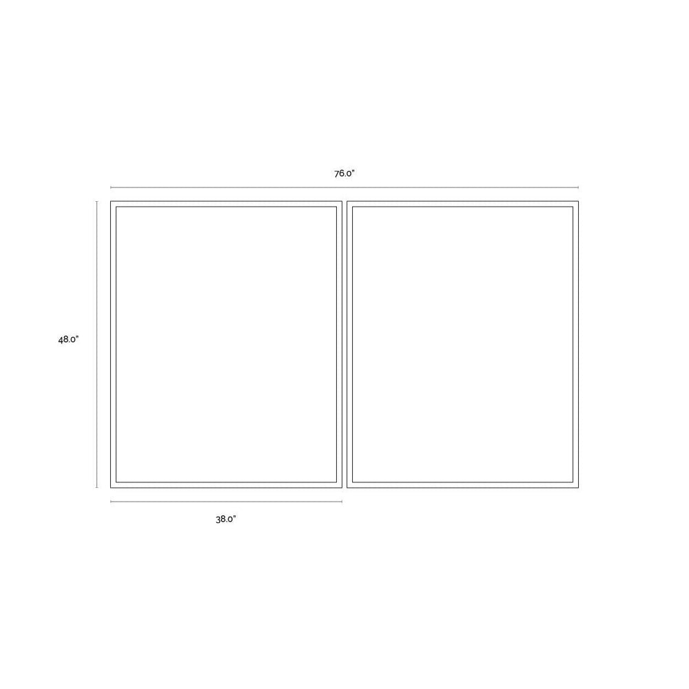 Overprint (Set Of 2) - 38" X 48" - Black Frame