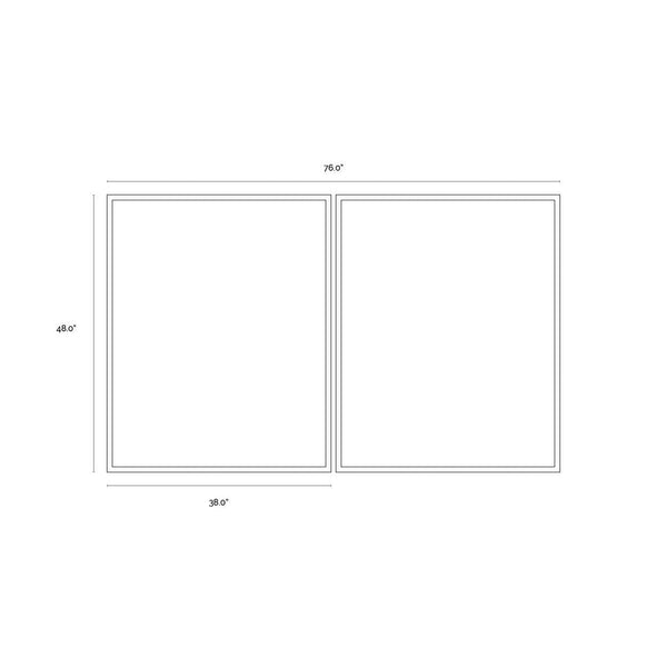 Overprint (Set Of 2) - 38" X 48" - Black Frame