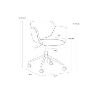 Owen Office Chair - Town Grey / Roman Grey