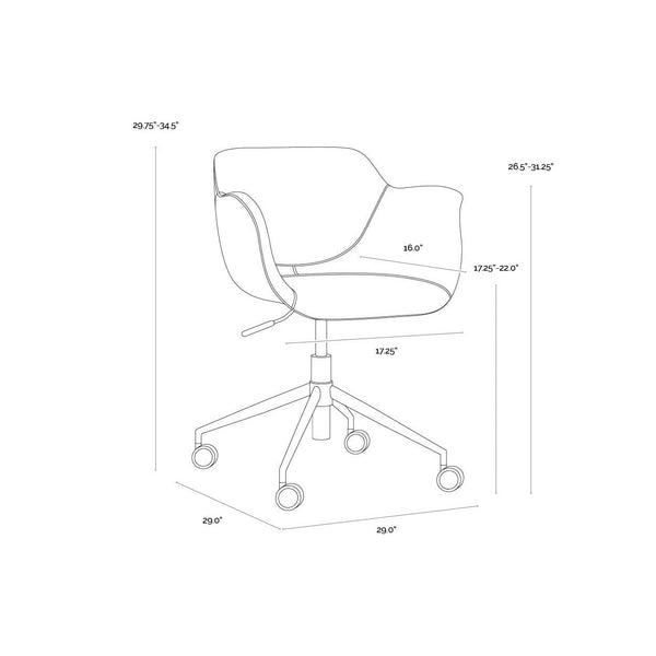 Owen Office Chair - Town Grey / Roman Grey
