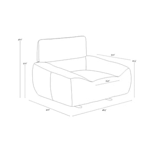 Paget Glider Lounge Chair - Camel Leather