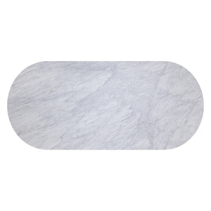 Paloma Dining Table Oval - White Marble - 84"