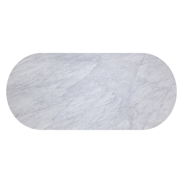 Paloma Dining Table Oval - White Marble - 84"