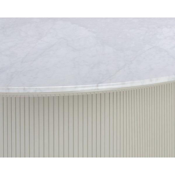 Paloma Dining Table Oval - White Marble - 84"