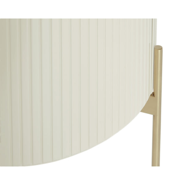 Paloma End Table High Gloss Cream