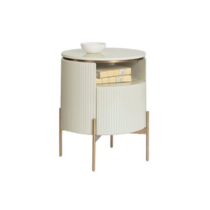 Paloma End Table High Gloss Cream