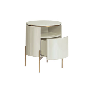 Paloma End Table High Gloss Cream