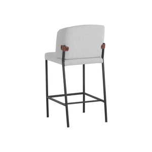 Pearce Counter Stool - Light Grey / Bravo Cognac