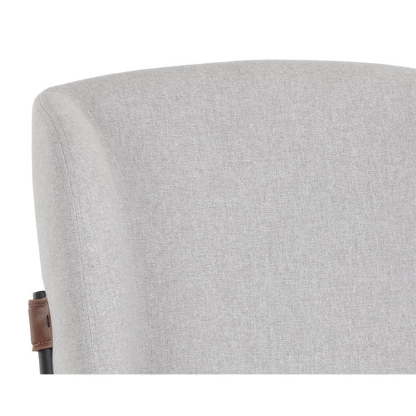 Pearce Counter Stool - Light Grey / Bravo Cognac