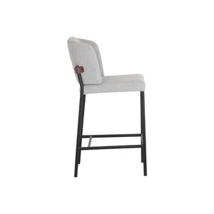 Pearce Counter Stool - Light Grey / Bravo Cognac