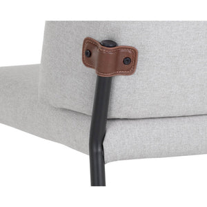 Pearce Dining Chair - Light Grey / Bravo Cognac