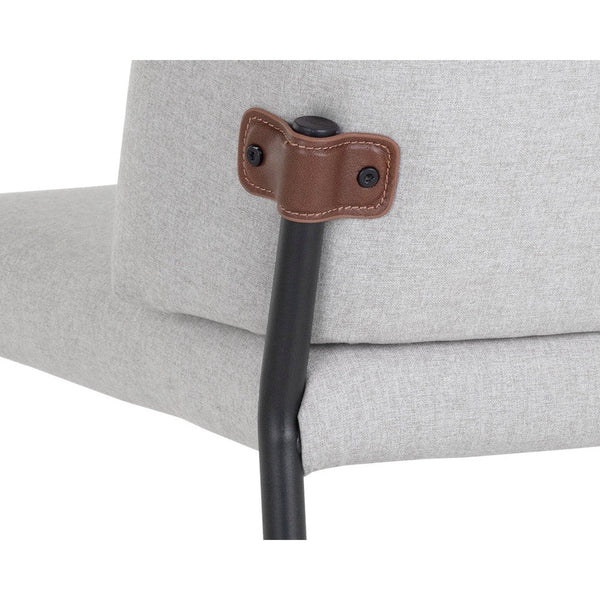 Pearce Dining Chair - Light Grey / Bravo Cognac