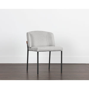Pearce Dining Chair - Light Grey / Bravo Cognac