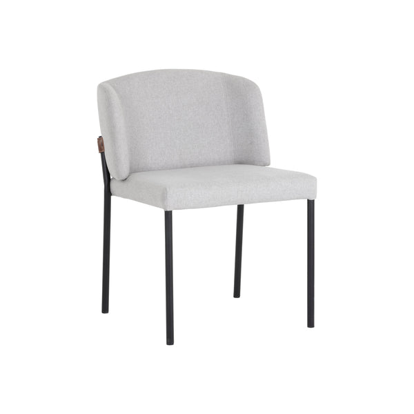 Pearce Dining Chair - Light Grey / Bravo Cognac
