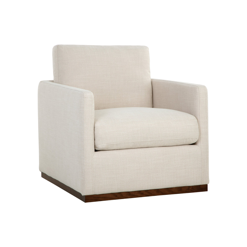 Portman Swivel Lounge Chair - Effie Linen