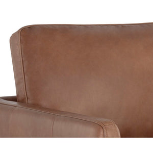 Portman Swivel Lounge Chair - Marseille Camel Leather
