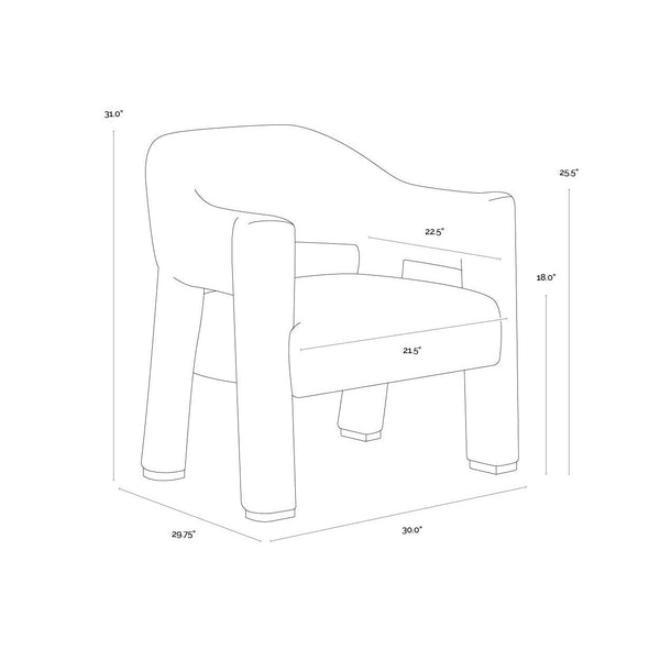 Prisca Lounge Chair - Noah Meadow
