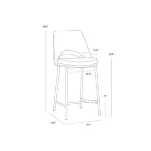 Radella Counter Stool - Bergen French Blue