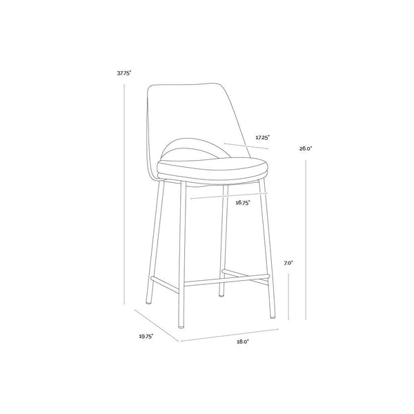 Radella Counter Stool - Bergen French Blue