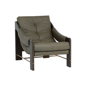 Rafferty Lounge Chair - Brown - Ludlow Dark Olive Leather