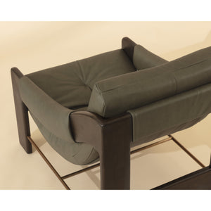 Rafferty Lounge Chair - Brown - Ludlow Dark Olive Leather