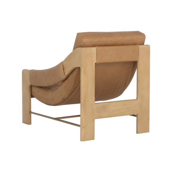Rafferty Lounge Chair - Rustic Oak - Ludlow Sesame Leather