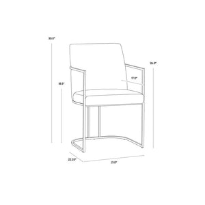Rayla Dining Armchair - Belfast Oyster Shell