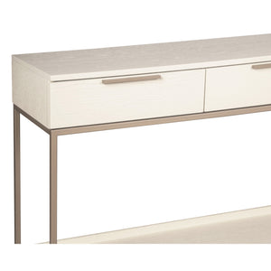 Rebel Console Table With Drawers - Champagne Gold - Cream