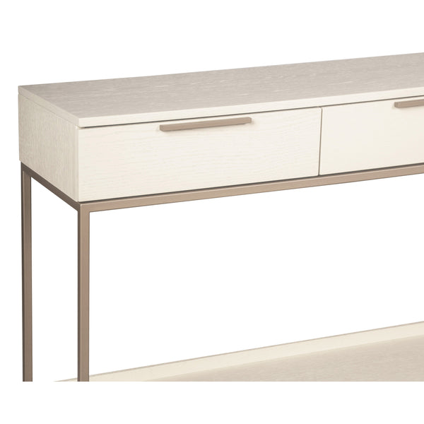 Rebel Console Table With Drawers - Champagne Gold - Cream