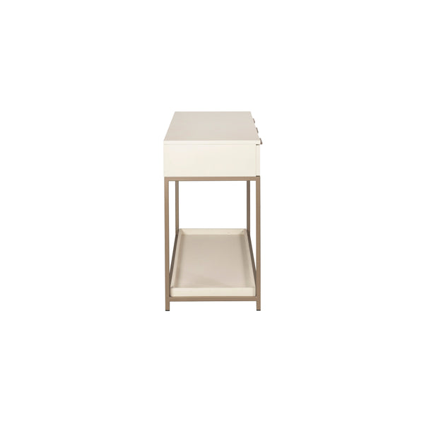Rebel Console Table With Drawers - Champagne Gold - Cream