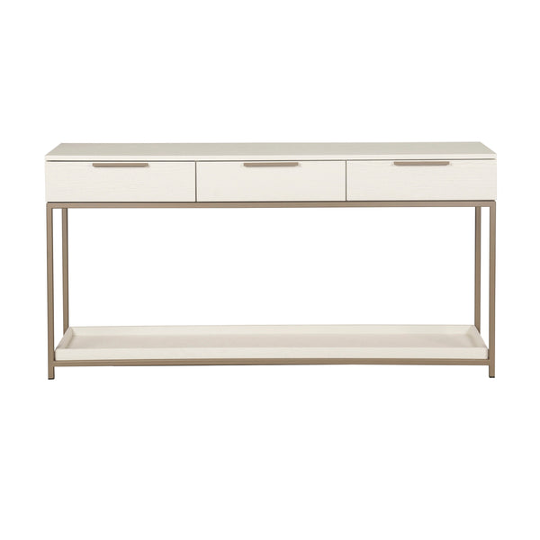 Rebel Console Table With Drawers - Champagne Gold - Cream
