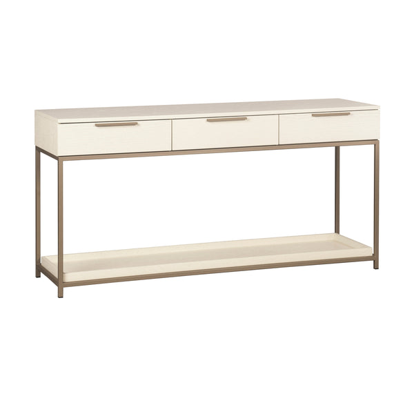 Rebel Console Table With Drawers - Champagne Gold - Cream