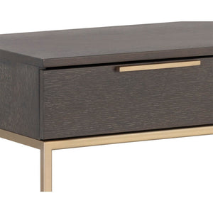 Rebel Console Table With Drawers  - Gold - Charcoal Grey
