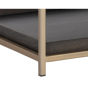 Rebel Console Table With Drawers  - Gold - Charcoal Grey