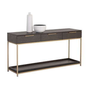 Rebel Console Table With Drawers  - Gold - Charcoal Grey
