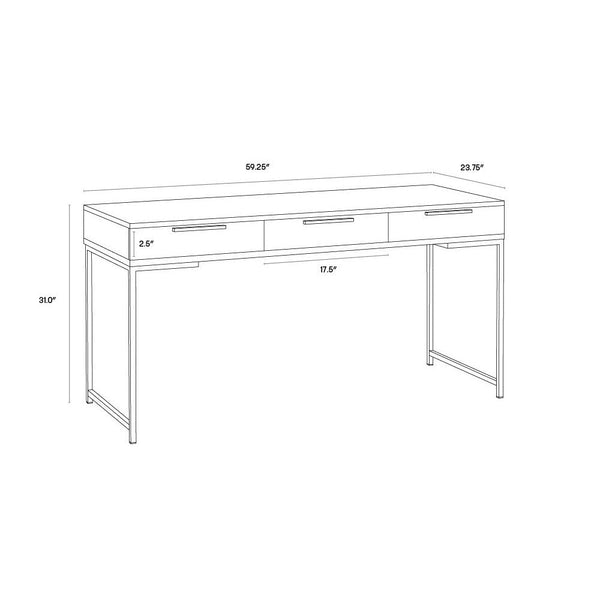Rebel Desk - Champagne Gold - Cream