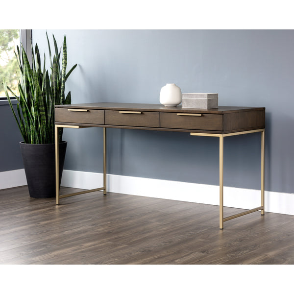 Rebel Desk - Gold - Raw Umber