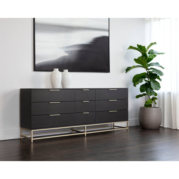 Rebel Dresser Large - Gold - Charcoal Grey