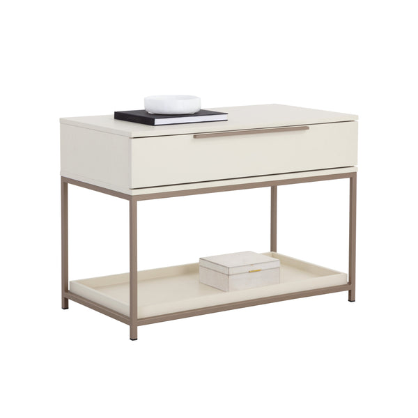 Rebel Nightstand Large - Champagne Gold - Cream