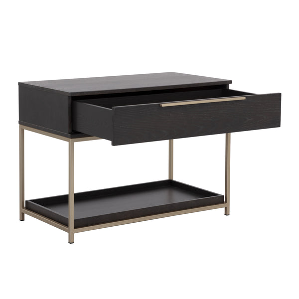 Rebel Nightstand Large - Gold - Charcoal Grey