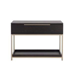 Rebel Nightstand Large - Gold - Charcoal Grey