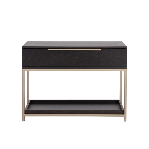 Rebel Nightstand Large - Gold - Charcoal Grey