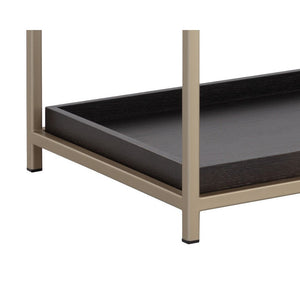 Rebel Nightstand Large - Gold - Charcoal Grey