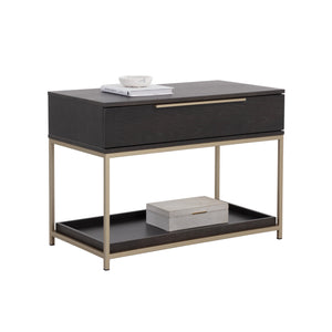 Rebel Nightstand Large - Gold - Charcoal Grey