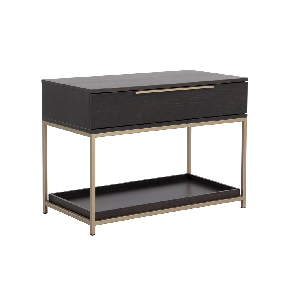 Rebel Nightstand Large - Gold - Charcoal Grey