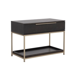 Rebel Nightstand Large - Gold - Charcoal Grey