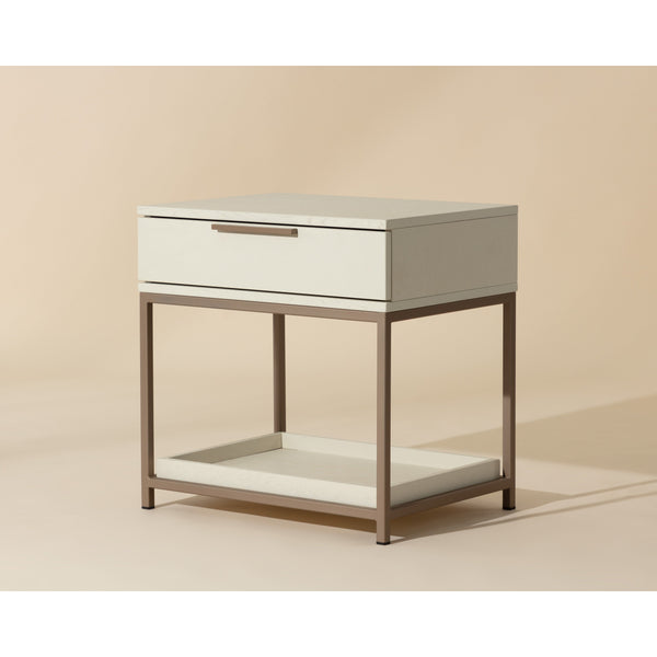 Rebel Nightstand Small - Champagne Gold - Cream