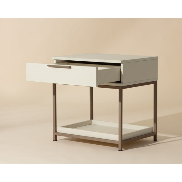 Rebel Nightstand Small - Champagne Gold - Cream