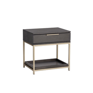 Rebel Nightstand Small - Gold - Charcoal Grey